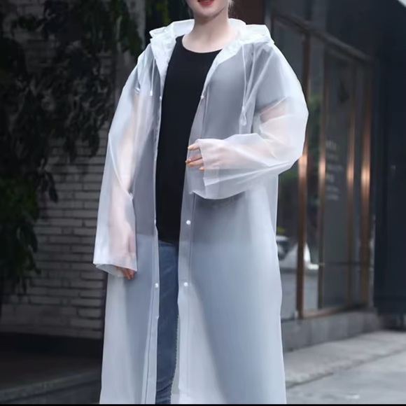 Elegant Sheer White Hooded Coverup - Picture 2 of 6